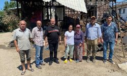 Bursa Yenişehir'de evi yanan aileye CHP'li üyelerden 'geçmiş olsun' ziyareti