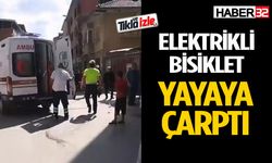 Isparta’da elektrikli bisiklet yayaya çarptı