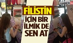 Filistin Bayrağı halıya işleniyor