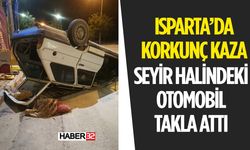 Seyir Halindeki Otomobil Takla Attı