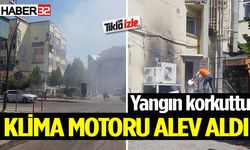 Kuruyemiş dükkanının klima motoru yandı