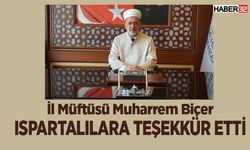 İl müftüsü Biçer, Ispartalılara teşekkür etti