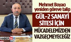 Boyacı’dan Gül 2 Sanayi Sitesi ile ilgili açıklamalar