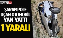 Şarampole uçan otomobil yan yattı: 1 yaralı