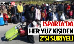 Isparta’da her yüz kişiden 2’si Suriyeli