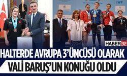 Vali Aydın Baruş Avrupa Üçüncüsü Apaydın’ı Kabul Etti.