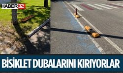 Isparta'da Bisiklet Dubaları Kırılmış