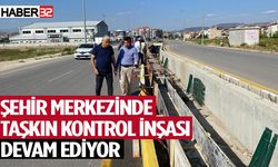 Isparta merkezde taşkın koruma inşası devam ediyor