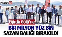 Eğirdir Gölü’ne Bir Milyon Yüz Bin Sazan Balığı Bırakıldı