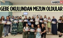 Gebe okulu kursiyerleri mezun oldu