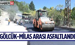 Genişletilen Gölcük-Milas yolu asfaltlandı