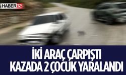 Otomobiller Çarpıştı Kazada 2 Çocuk Yaralandı