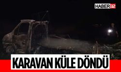 Çıkan Yangın Karavanı Küle Çevirdi