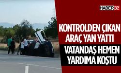 Isparta'da Kaza: Hafif Ticari Araç Yan Yattı