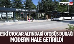 Eski otogar altındaki otobüs durağı modern hale getirildi