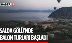 Salda Gölü'nde Sıcak Hava Balonu Uçuşları Başladı!