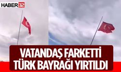 Isparta'da Yırtık Bayrağı Vatandaş Farketti