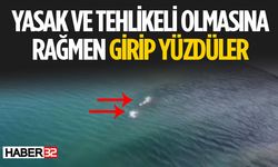 Yasak Olan Göle Giren 2 Kişi Dronla Görüntülendi