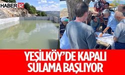 Yeşilköy'de kapalı sulama başlıyor