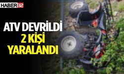 Kontrolden çıkan ATV devrildi, 2 kişi yaralandı