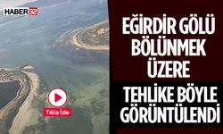 Kuraklık Eğirdir Gölü'nü İkiye Ayırıyor