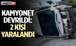 Kamyonet devrildi: 2 kişi yaralandı