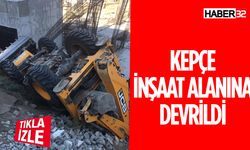 Isparta'da İnşaat Sahasında Kepçe Devrildi