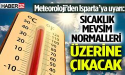 Meteorolojiden Isparta’ya yüksek sıcaklık uyarısı