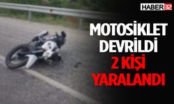 Isparta’da motosiklet devrildi: 2 yaralı