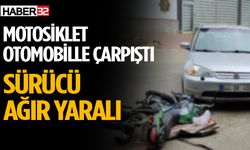 Kazada motosiklet sürücüsü ağır yaralandı