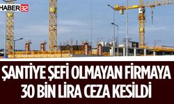 İnşaat Firmasına 30 Bin Lira Ceza