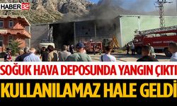 Yangın sonrası soğuk hava deposu kullanılamaz hale geldi