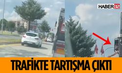 Isparta’da İki Sürücü Arasında Tartışma Kameralara Yansıdı