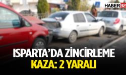 Isparta’da zincirleme kaza: 2 yaralı