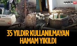 Metruk Halde Bulunan Hamam Yıkıldı