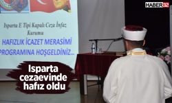 Isparta cezaevinde hafız oldu