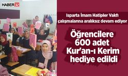 Öğrencilere 600 adet Kur'an-ı Kerim hediye edildi