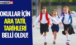 Okullar için ara tatil tarihleri belli oldu!