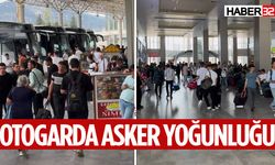 Terhis olan askerler otogarı doldurdu