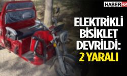 Elektrikli bisiklet devrildi : 2 yaralı