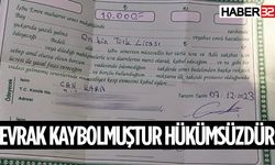 EVRAK KAYBOLMUŞTUR  HÜKÜMSÜZDÜR