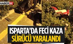 Isparta’da Trafik Kazası Sürücü Yaralandı