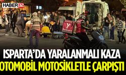 Isparta'da Kaza Motosiklet Sürücüsü Yaralandı