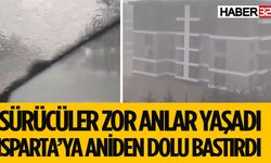 Isparta'da Şiddetli Dolu Sürücülere Zor Anlar Yaşattı