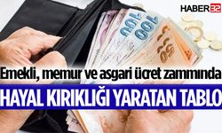 Emekli, memur ve asgari ücret zammında hayal kırıklığı yaratan tablo