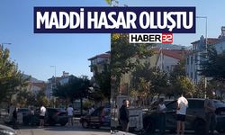 Isparta'da Otomobiller Çarpıştı Maddi Hasar Oluştu