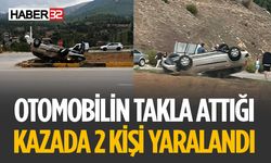 Isparta-Antalya Yolunda  Otomobil Takla Attı