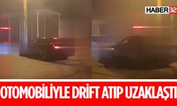 Gece Yarısı Drift Atan Sürücü Kameralara Yansıdı