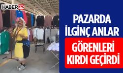 Kadın Kılığına Giren Pazarcı Dikkatleri Üzerine Çekti