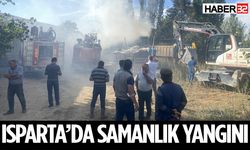 Isparta’da Samanlık Yangını